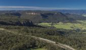 Train passing through Mount Victoria with scenic views of the World-Heritage listed Blue Mountains National Park