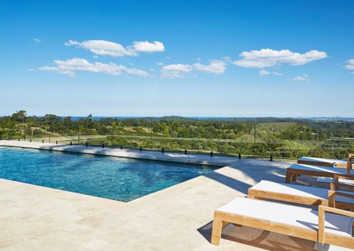 Pool and district view at Shutters on the Hill, Byron Bay